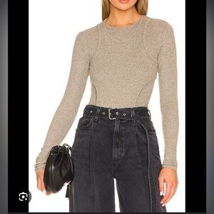 NWT Agolde Tuva Double Layer Bodysuit